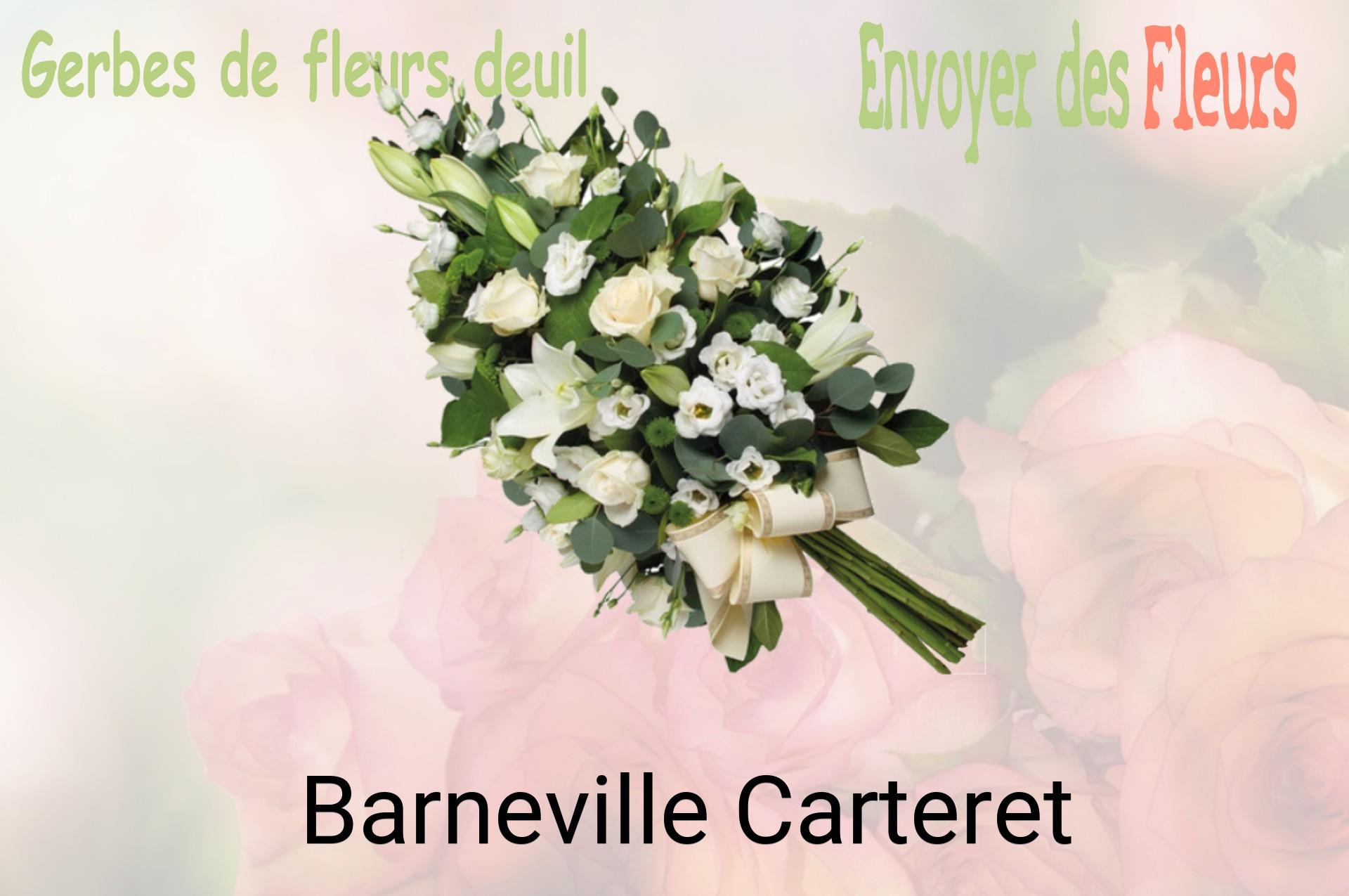 Gerbe de fleurs de deuil livrée à Barneville-Carteret
